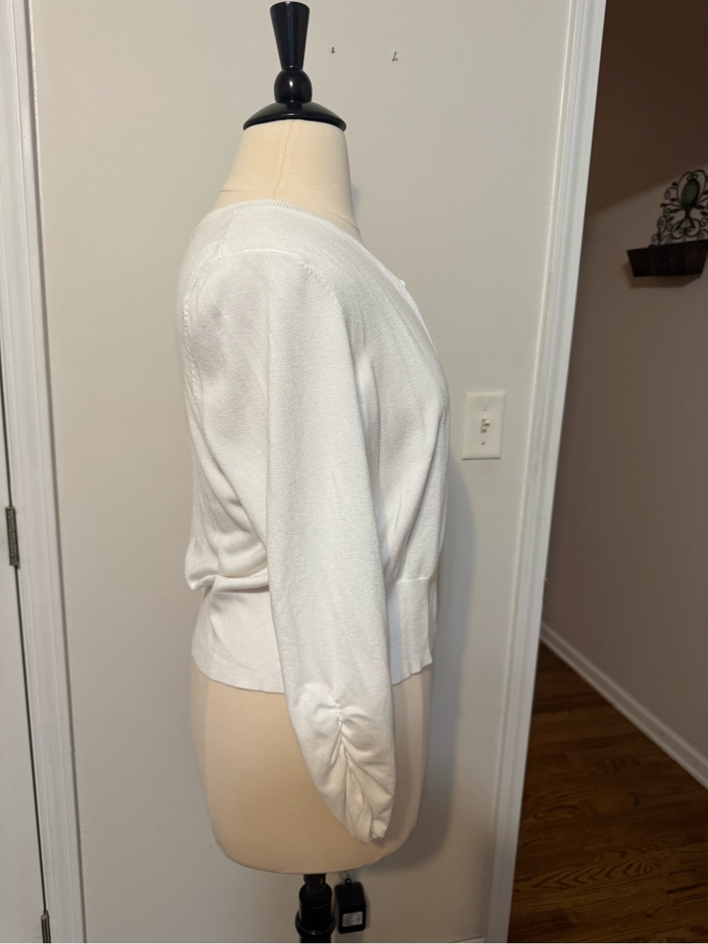 Cato White Knit Button Cardigan - Picture 3 of 6